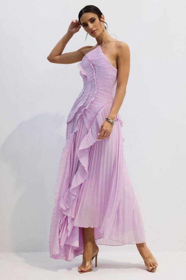 Emmeline Vestido Color Lila con Corte Holgado