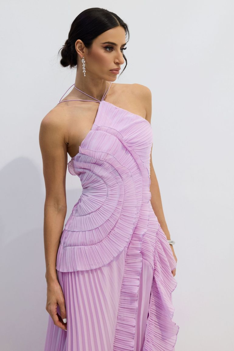 Emmeline Vestido Color Lila con Corte Holgado