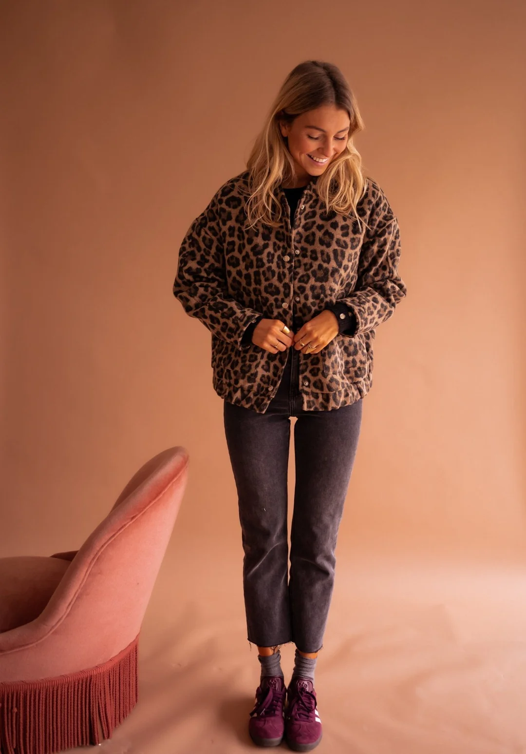 Charlene Chaqueta de Otoño Elegante