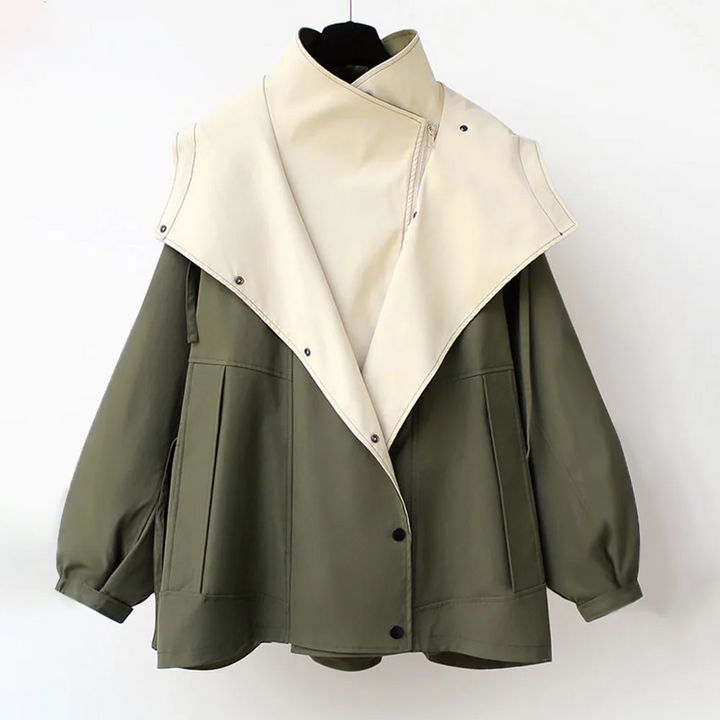 Ella Chaqueta Elegante con Protección Contra el Viento y la Lluvia