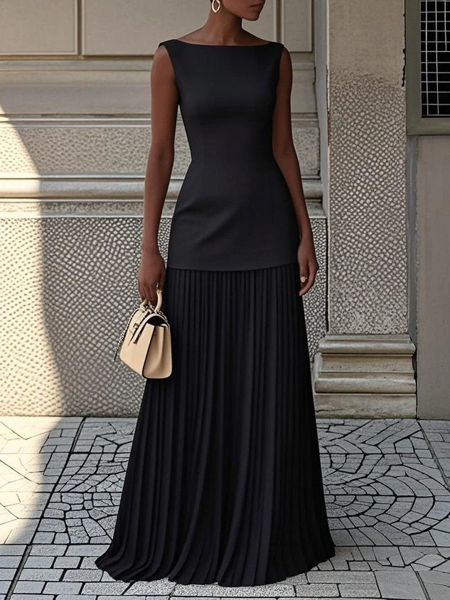 Serena Vestido Maxi Plisado