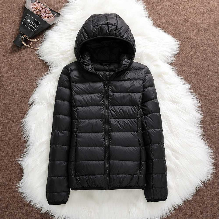 Carol Chaqueta Impermeable con Relleno de Plumón