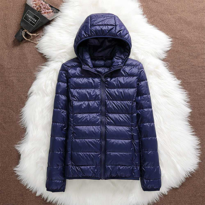Carol Chaqueta Impermeable con Relleno de Plumón