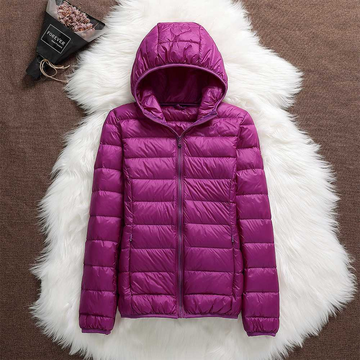 Carol Chaqueta Impermeable con Relleno de Plumón