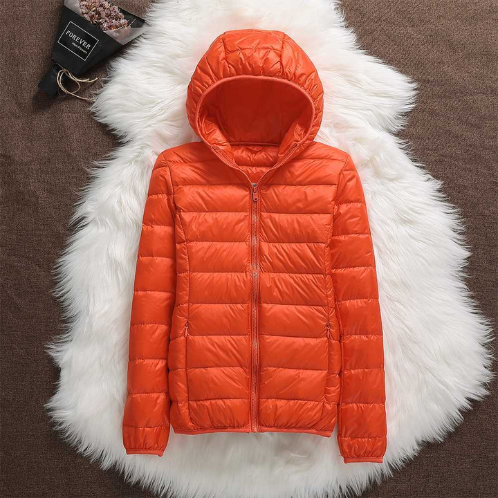 Carol Chaqueta Impermeable con Relleno de Plumón