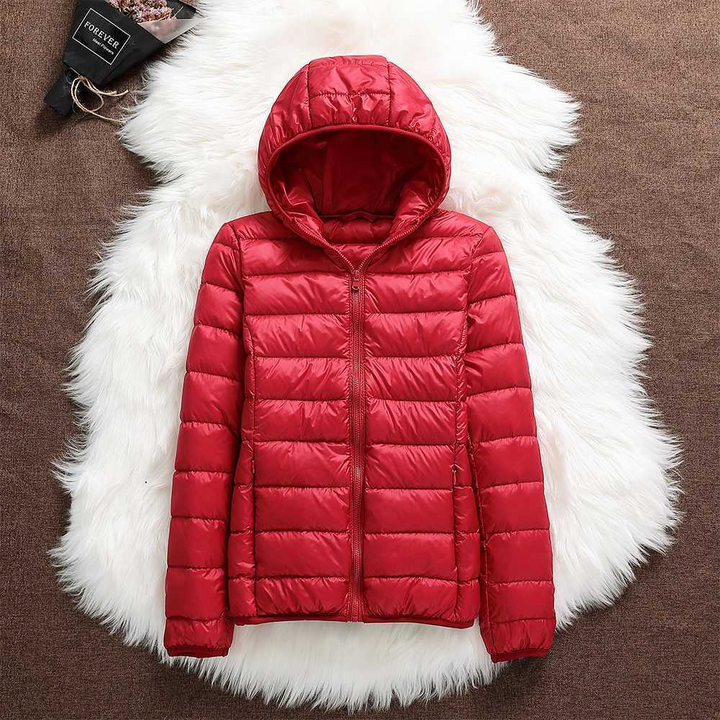 Carol Chaqueta Impermeable con Relleno de Plumón