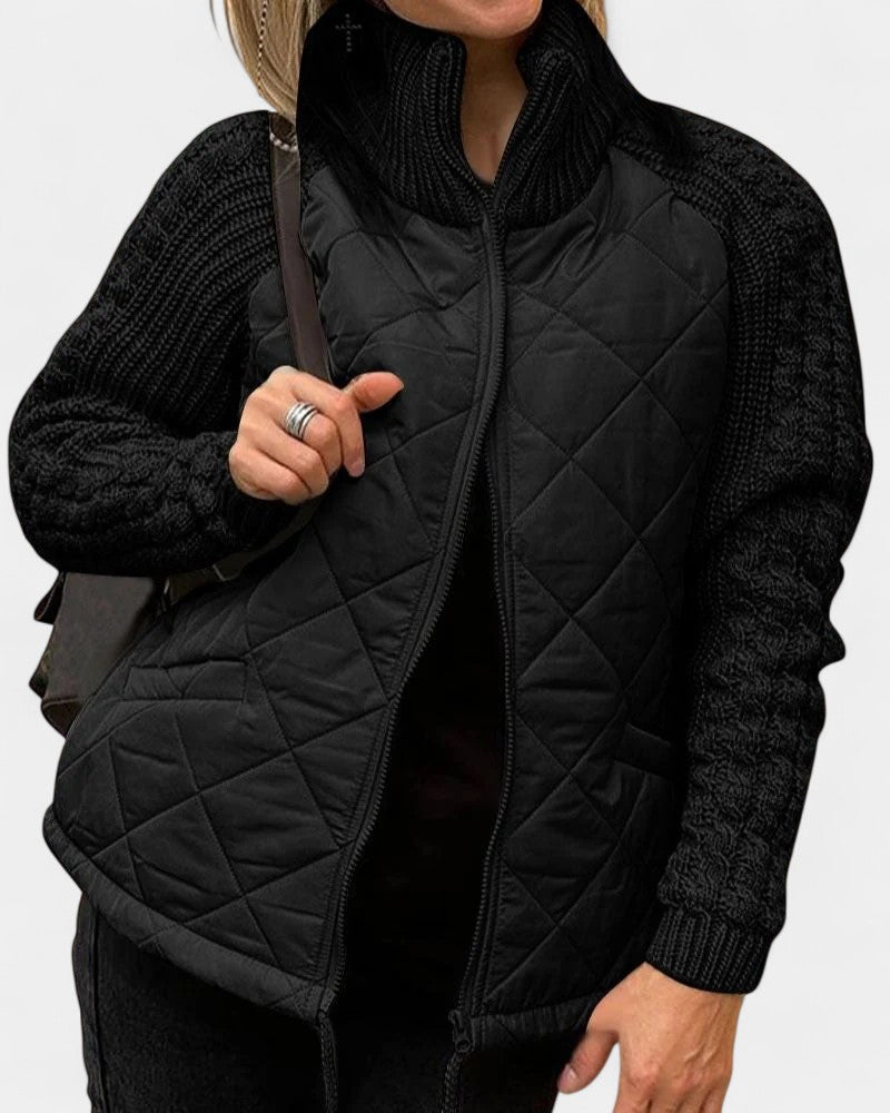 Victoria Chaqueta Casual de Polar Tejido