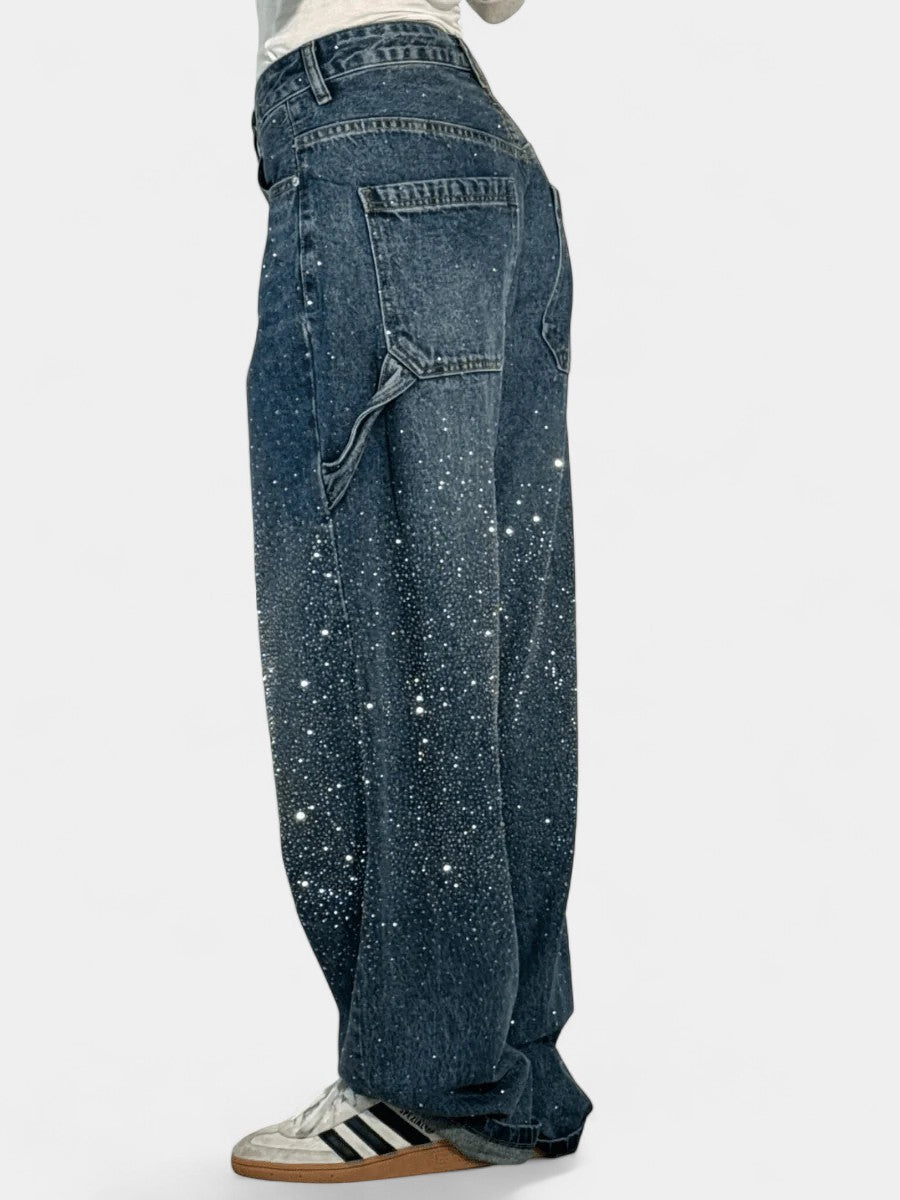 Julia Jeans Carpenter Balloon con Brillos