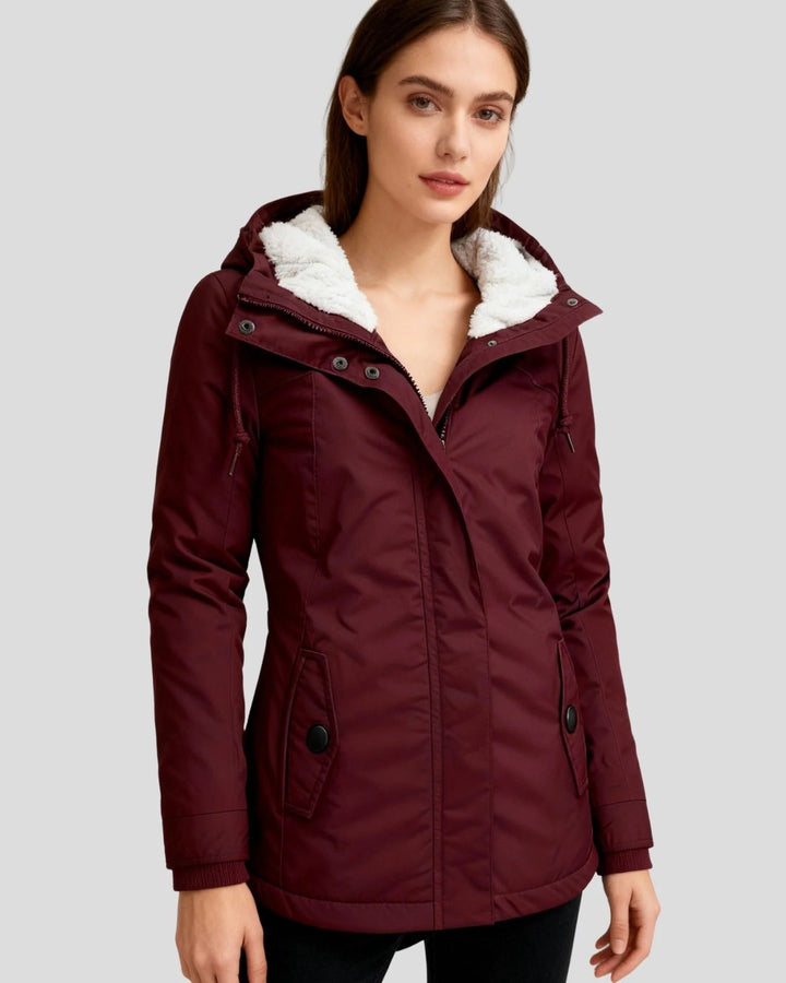 Ella Chaqueta Larga de Otoño