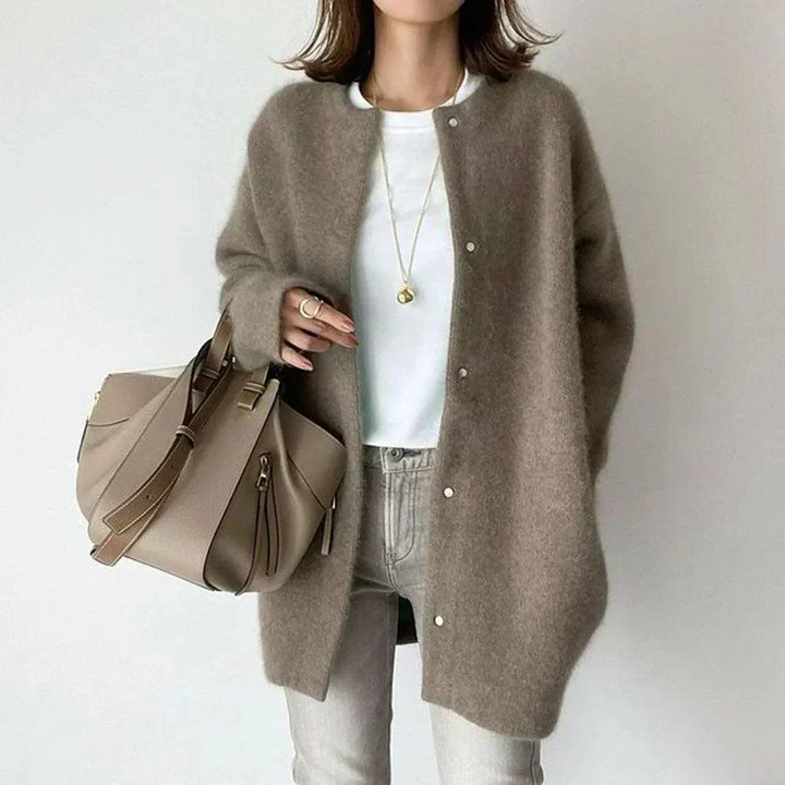 Vanna Chaqueta de Punto Lujosa con Botones