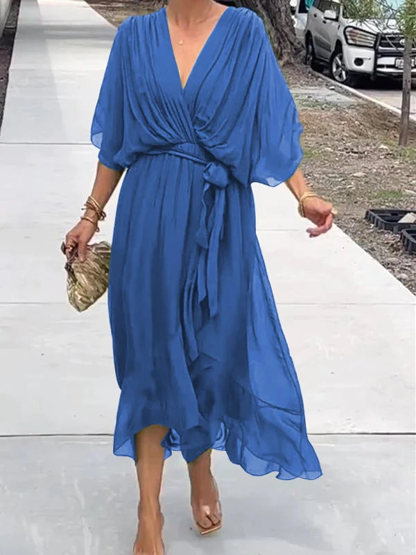 Tyla | Vestido Midi Plisado para Mujeres