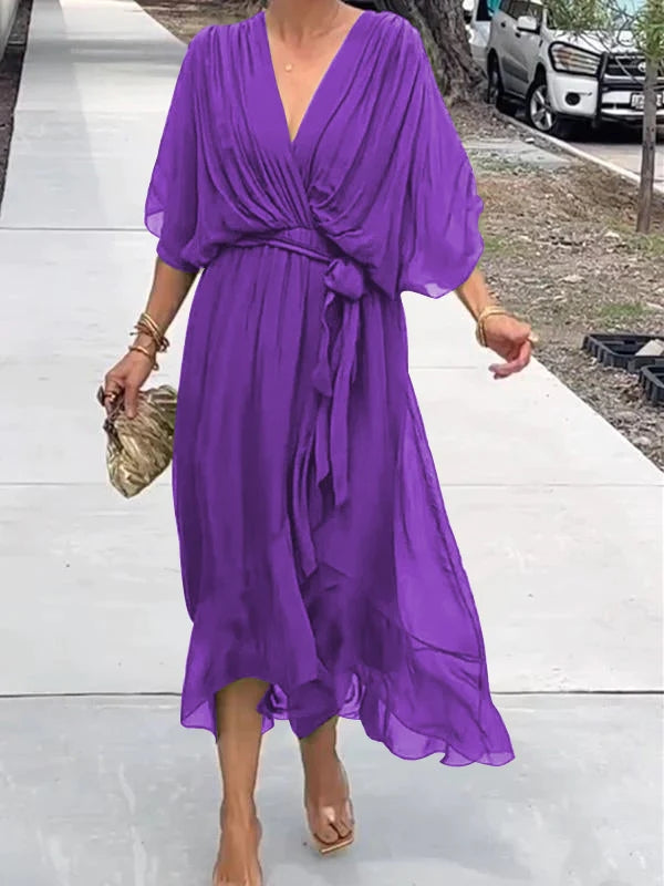 Tyla | Vestido Midi Plisado para Mujeres
