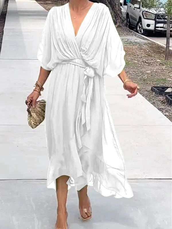 Tyla | Vestido Midi Plisado para Mujeres
