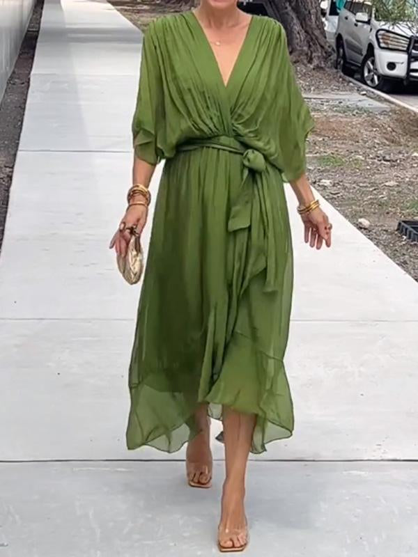 Tyla | Vestido Midi Plisado para Mujeres