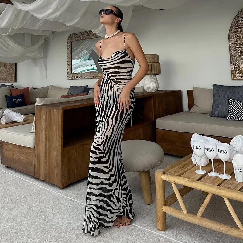 Vestido Maxi de Verano Cassandre con Escote en V