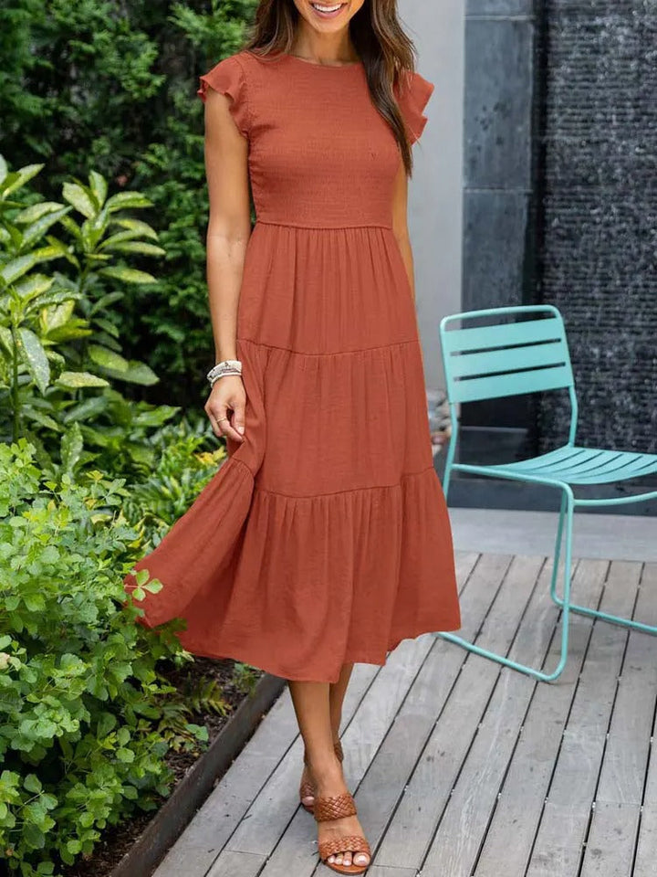Jelena | Vestido Midi con Volantes para Mujeres