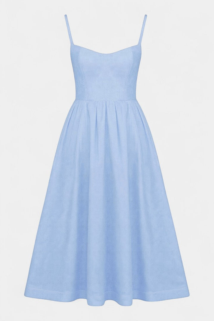 Marvelle Vestido Midi Sin Mangas de Caída Ligera