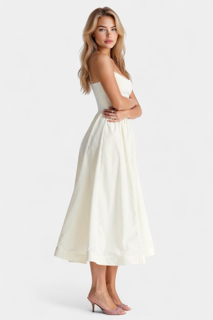 Marvelle Vestido Midi Sin Mangas de Caída Ligera