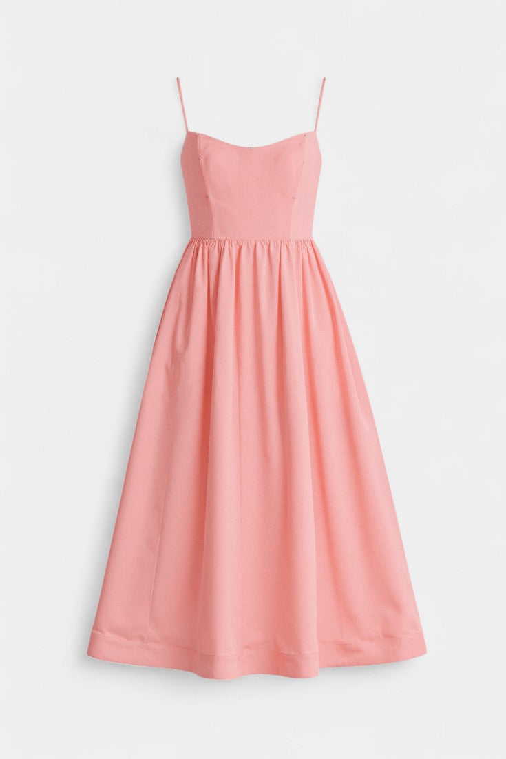 Marvelle Vestido Midi Sin Mangas de Caída Ligera