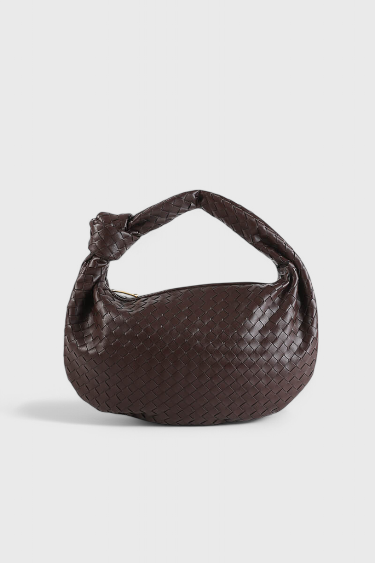 Sage Bolso de Hombro Mediano Tejido
