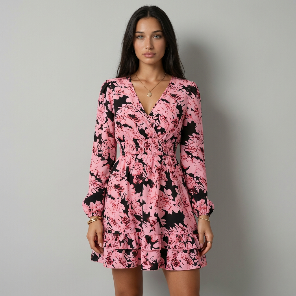 Valeria Vestido Floral Volantes