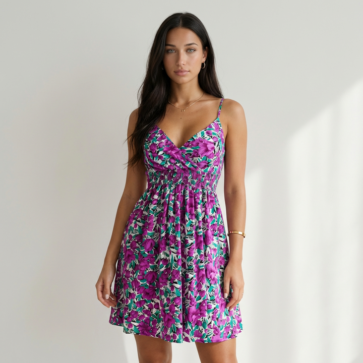Camila Vestido Floral Cruzado