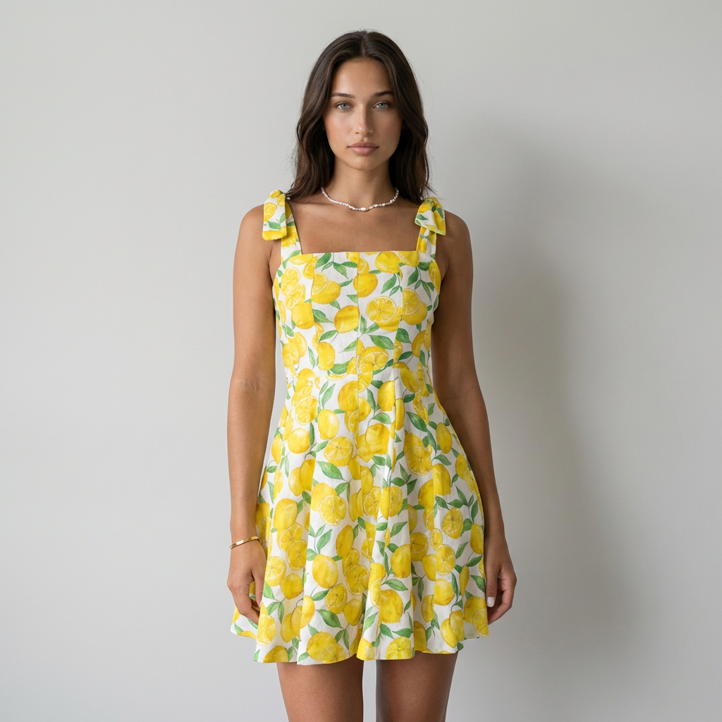 Lucía Vestido Floral Amarillo