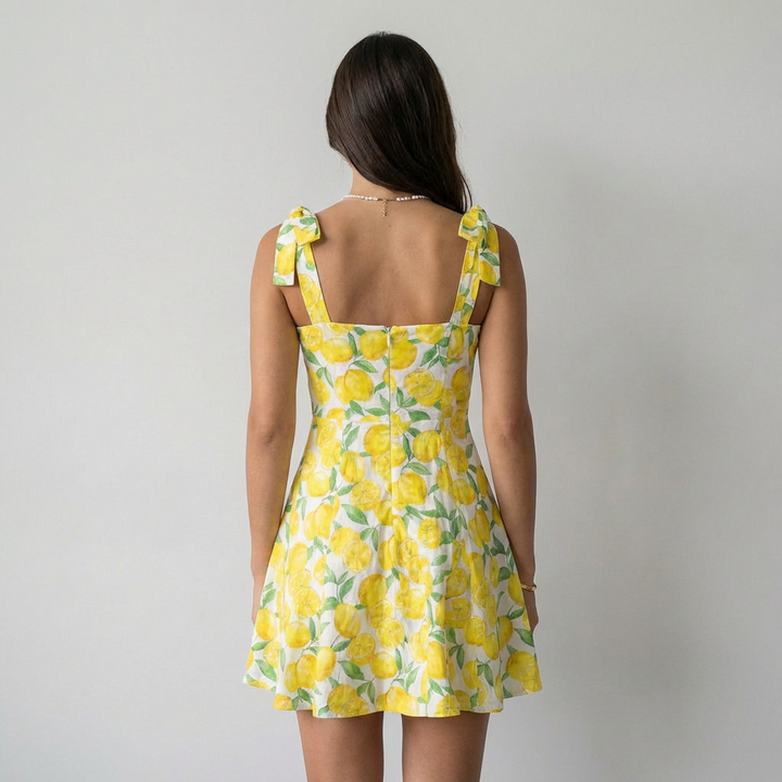 Lucía Vestido Floral Amarillo