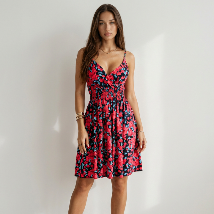 Camila Vestido Floral Cruzado